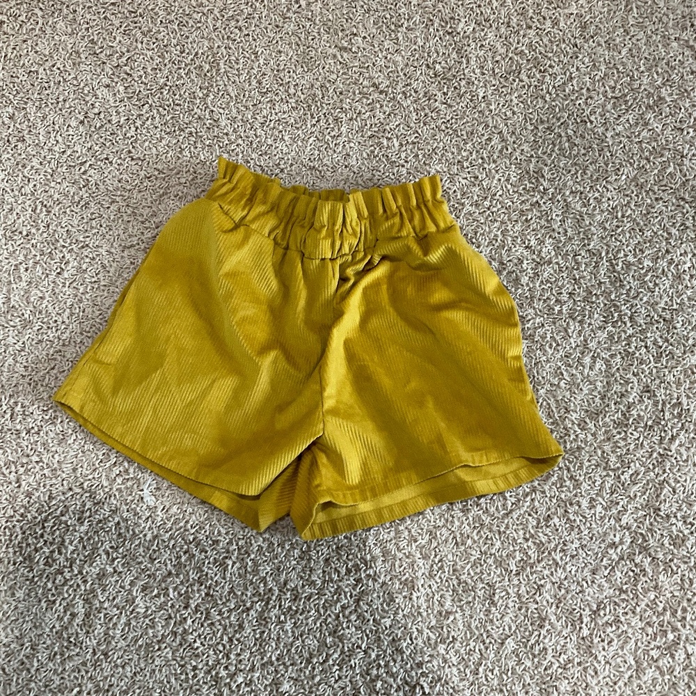 Yellow Corduroy Shorts